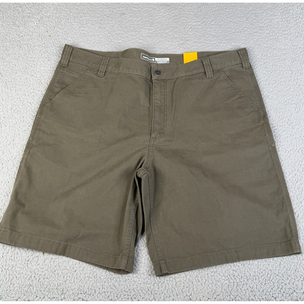 CARHARTT Work Short Men 42x10 Rugged Flex Relaxed Fit Canvas BS2514-M Streetwear